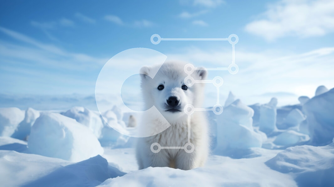 Intra Συλλεκτικό Ξύλινο Παζλ Plywood  4mm - Πολική αρκούδα σε παγόβουνα στην Αρκτική Σε Ξύλινο Κουτί - Διαστάσεις: 10x10 cm – 25 κομμάτια