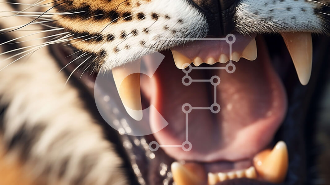 Intra Συλλεκτικό Ξύλινο Παζλ Plywood  4mm - Κοντινό πλάνο του θυμωμένου τίγρη που βρυχάται με τα δόντια εκτεθειμένα Σε Ξύλινο Κουτί - Διαστάσεις: 10x10 cm – 25 κομμάτια