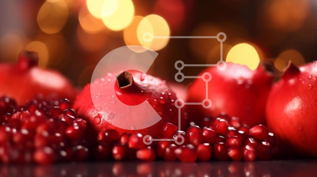 Intra Συλλεκτικό Ξύλινο Παζλ Plywood  4mm - Κόκκινα ρόδια σε φόντο φώτα Bokeh Σε Ξύλινο Κουτί - Διαστάσεις Puzzle: 10x10 cm – 25 κομμάτια