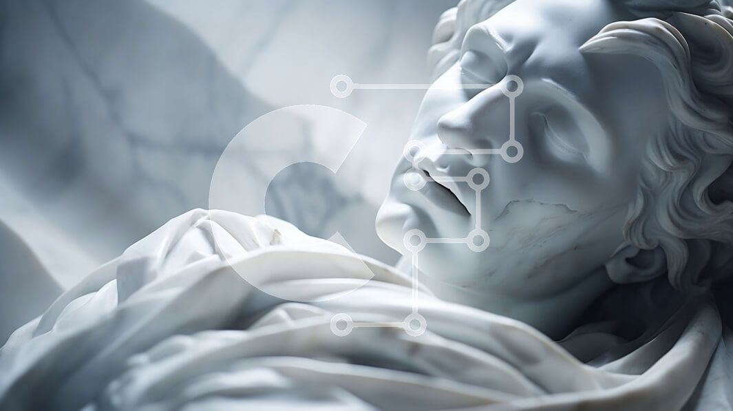 Intra Συλλεκτικό Ξύλινο Παζλ Plywood  4mm - Μαρμάρινο γλυπτό μιας γαλήνιας φιγούρας Σε Ξύλινο Κουτί - Διαστάσεις Puzzle: 10x10 cm – 25 κομμάτια