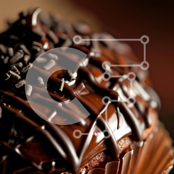 Σετ των 2 Intra Συλλεκτικό Ξύλινο Παζλ Plywood  4mm - Cupcake με επικάλυψη σοκολάτας με ψεκασμούς Σε Ξύλινο Κουτί - Διαστάσεις: 10x10 cm – 25 κομμάτια