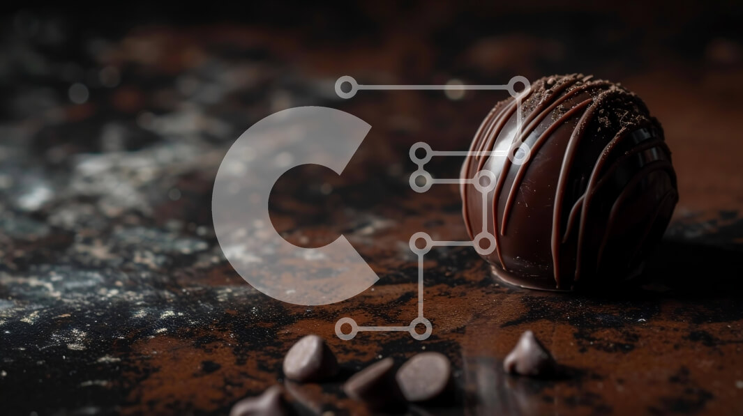 Σετ των 2 Intra Συλλεκτικό Ξύλινο Παζλ Plywood  4mm - Σοκολατένιο αυγό και λιωμένη σοκολάτα στο τραπέζι Σε Ξύλινο Κουτί - Διαστάσεις: 10x10 cm – 25 κομμάτια