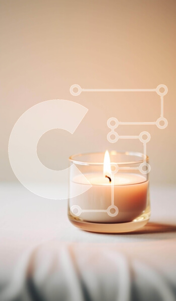 Intra Συλλεκτικό Ξύλινο Παζλ Plywood  4mm - Μονό αναμμένο κερί σε λευκό τραπεζομάντιλο Σε Ξύλινο Κουτί - Διαστάσεις Puzzle: 10x10 cm – 25 κομμάτια