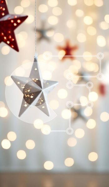 Intra Συλλεκτικό Ξύλινο Παζλ Plywood  4mm - Στολίδια σε σχήμα αστεριού που κρέμονται από την οροφή Σε Ξύλινο Κουτί - Διαστάσεις Puzzle: 10x10 cm – 25 κομμάτια