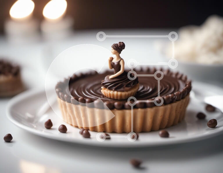 Σετ των 2 Intra Συλλεκτικό Ξύλινο Παζλ Plywood  4mm - Επιδόρπιο με επικάλυψη σοκολάτας με κομψό ειδώλιο Σε Ξύλινο Κουτί - Διαστάσεις: 10x10 cm – 25 κομμάτια