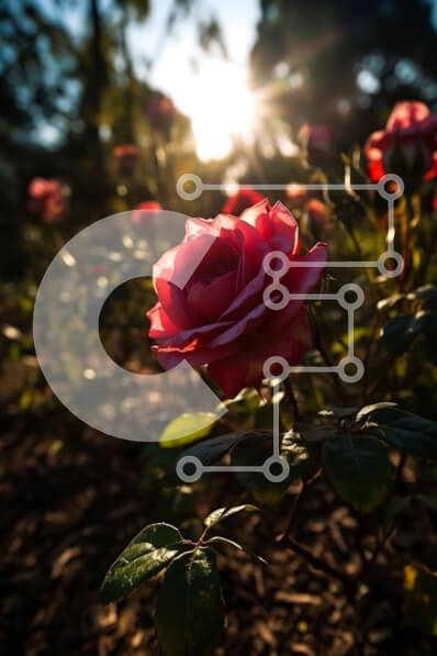 Σετ των 2 Intra Συλλεκτικό Ξύλινο Παζλ Plywood  4mm - Όμορφη κινηματογράφηση σε πρώτο πλάνο ενός ροζ τριαντάφυλλου με εφέ Bokeh Σε Ξύλινο Κουτί - Διαστάσεις: 10x10 cm – 25 κομμάτια