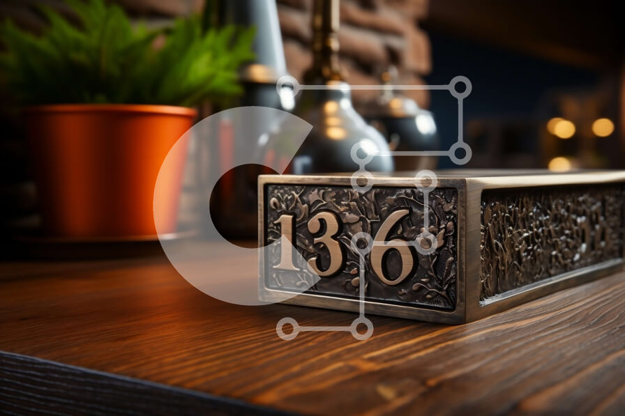 Intra Συλλεκτικό Ξύλινο Παζλ Plywood  4mm - Χαραγμένο ξύλινο μπλοκ με τον αριθμό 16 στο τραπέζι σε δωμάτιο με χαμηλό φωτισμό Σε Ξύλινο Κουτί - Διαστάσεις: 10x10 cm – 25 κομμάτια