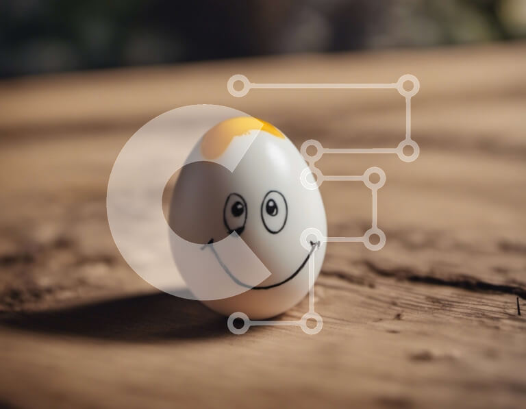 Intra Συλλεκτικό Ξύλινο Παζλ Plywood  4mm - Αυγό Smiley Face Σε Ξύλινο Κουτί - Διαστάσεις Puzzle: 10x10 cm – 25 κομμάτια