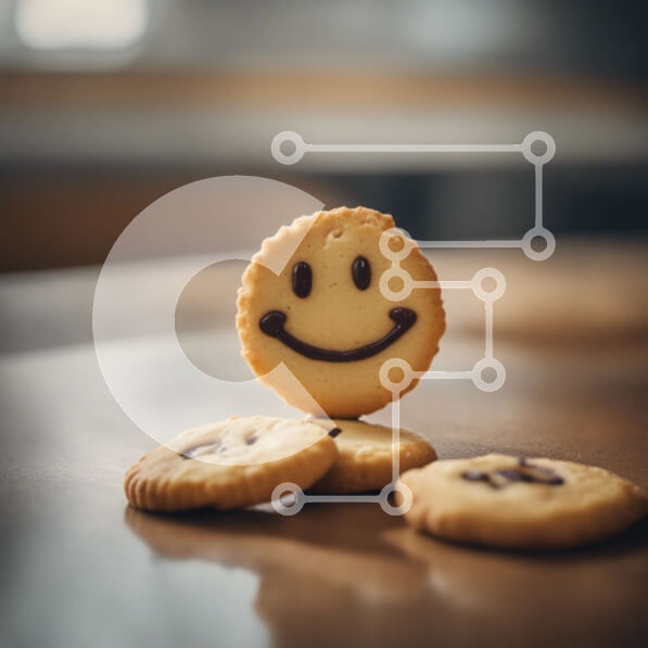 Σετ των 2 Intra Συλλεκτικό Ξύλινο Παζλ Plywood  4mm - Στοίβα από μπισκότα Smiley Face Σε Ξύλινο Κουτί - Διαστάσεις: 10x10 cm – 25 κομμάτια