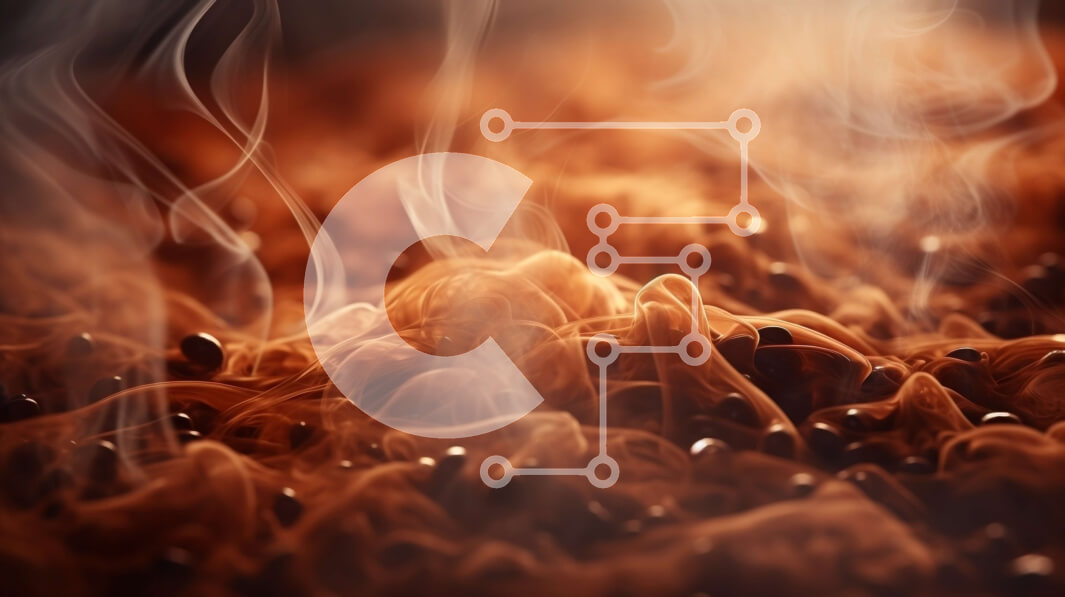 Σετ των 2 Intra Συλλεκτικό Ξύλινο Παζλ Plywood  4mm - Κοντινό πλάνο κόκκων καφέ σε σκούρο φόντο Σε Ξύλινο Κουτί - Διαστάσεις: 10x10 cm – 25 κομμάτια