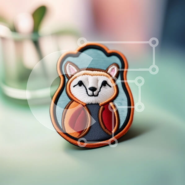 Intra Συλλεκτικό Ξύλινο Παζλ Plywood  4mm - Αξιολάτρευτη εικόνα μιας περίεργης κόκκινης αλεπούς με κομψή στολή Σε Ξύλινο Κουτί - Διαστάσεις: 10x10 cm – 25 κομμάτια