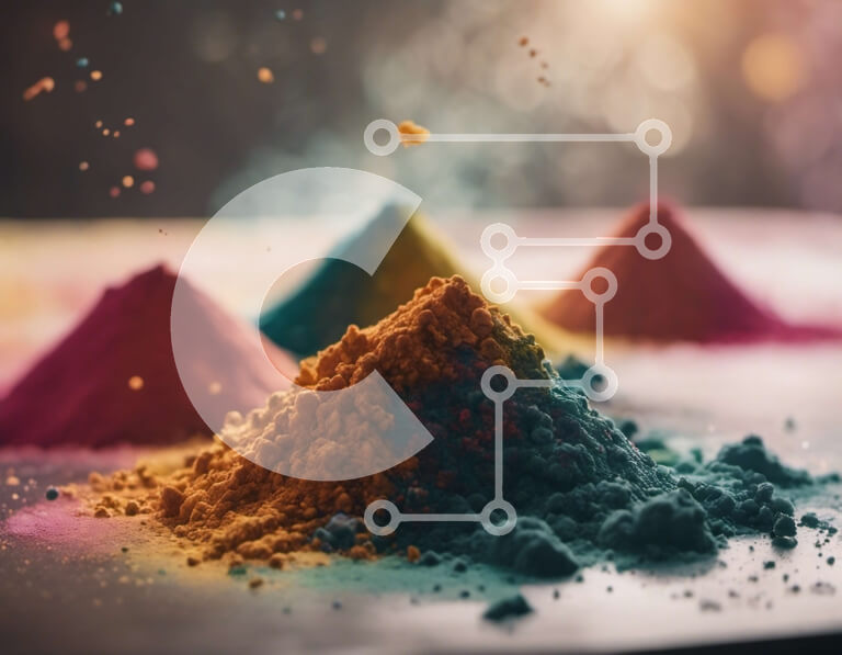 Intra Συλλεκτικό Ξύλινο Παζλ Plywood  4mm - Πολύχρωμη έκρηξη σκόνης στο τραπέζι Σε Ξύλινο Κουτί - Διαστάσεις Puzzle: 10x10 cm – 25 κομμάτια