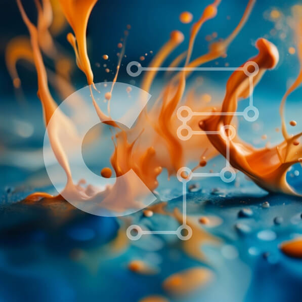 Intra Συλλεκτικό Ξύλινο Παζλ Plywood  4mm - Τολμηρή και δυναμική εικόνα της βαφής που πιτσιλίζει στο νερό Σε Ξύλινο Κουτί - Διαστάσεις Puzzle: 10x10 cm – 25 κομμάτια