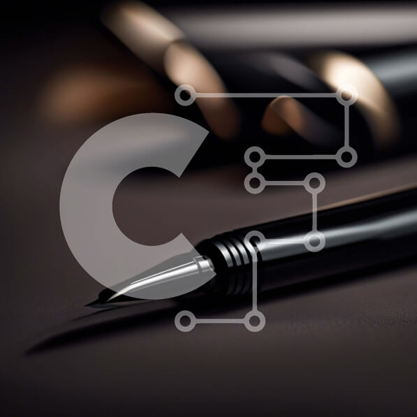 Intra Συλλεκτικό Ξύλινο Παζλ Plywood  4mm - Μινιμαλιστική εικόνα ενός μαύρου στυλό σε μια σκοτεινή επιφάνεια Σε Ξύλινο Κουτί - Διαστάσεις: 10x10 cm – 25 κομμάτια