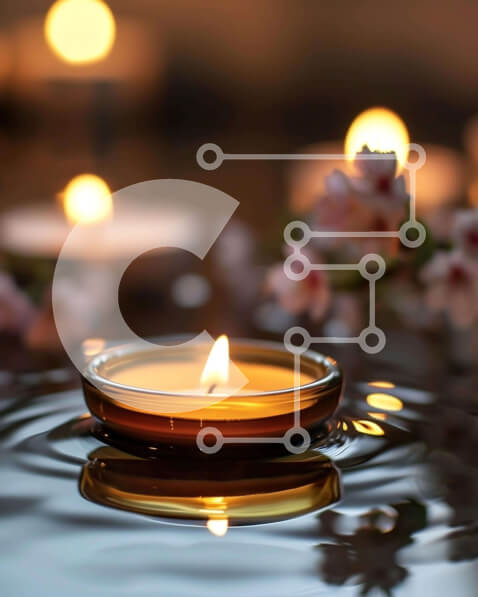 Intra Συλλεκτικό Ξύλινο Παζλ Plywood  4mm - Πλωτό κερί στο νερό για διαλογισμό Σε Ξύλινο Κουτί - Διαστάσεις Puzzle: 10x10 cm – 25 κομμάτια