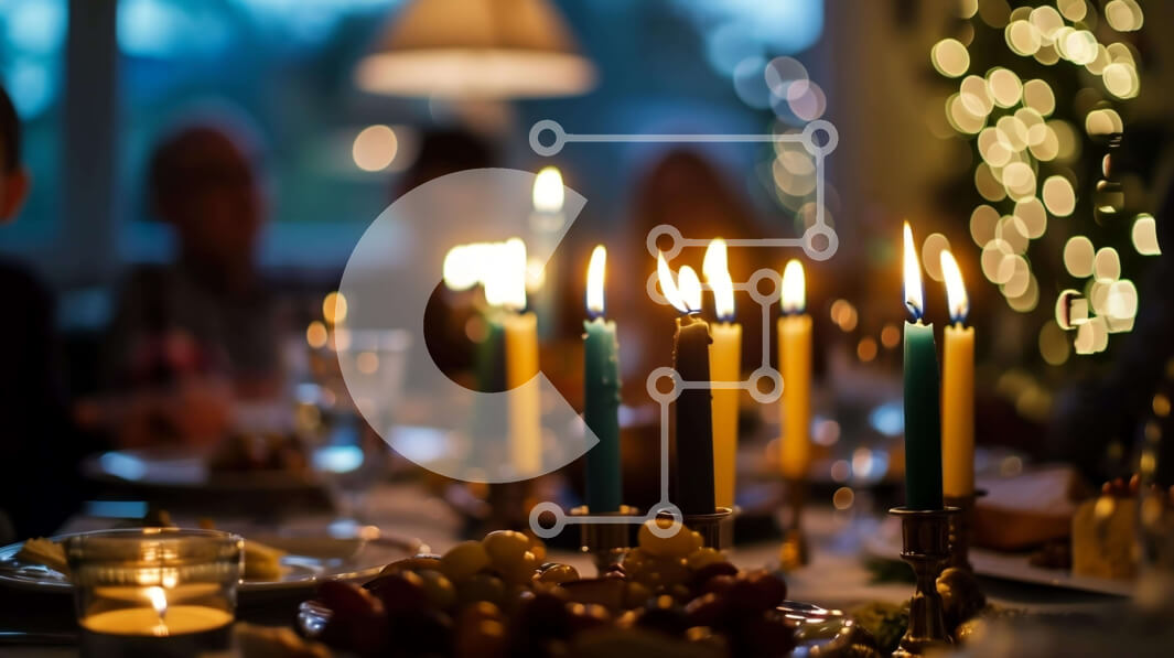 Σετ των 2 Intra Συλλεκτικό Ξύλινο Παζλ Plywood  4mm - Τραπεζαρία με αναμμένα κεριά και ανθρώπους Σε Ξύλινο Κουτί - Διαστάσεις: 10x10 cm – 25 κομμάτια