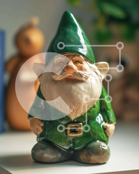 Intra Συλλεκτικό Ξύλινο Παζλ Plywood  4mm - Πράσινο αγαλματίδιο με αρκουδάκια Σε Ξύλινο Κουτί - Διαστάσεις: 10x10 cm – 25 κομμάτια