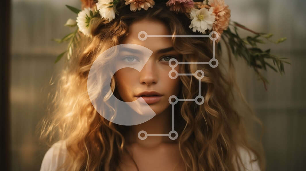 Intra Συλλεκτικό Ξύλινο Παζλ Plywood  4mm - Γαλήνιο πορτρέτο μιας νεαρής γυναίκας με μακριά ξανθά μαλλιά Σε Ξύλινο Κουτί - Διαστάσεις Puzzle: 10x10 cm – 25 κομμάτια