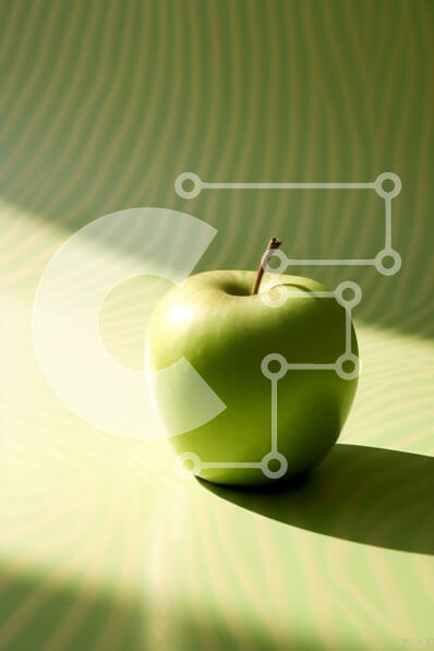 Σετ των 2 Intra Συλλεκτικό Ξύλινο Παζλ Plywood  4mm - Τραπεζομάντηλο φρέσκο ​​πράσινο μήλο σε Zebra Print Σε Ξύλινο Κουτί - Διαστάσεις: 10x10 cm – 25 κομμάτια