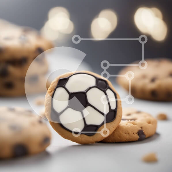 Σετ των 2 Intra Συλλεκτικό Ξύλινο Παζλ Plywood  4mm - Μπισκότο ποδοσφαίρου με πατατάκια σοκολάτας και παγωτό Σε Ξύλινο Κουτί - Διαστάσεις: 10x10 cm – 25 κομμάτια