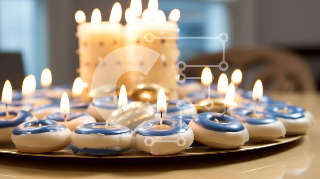 Σετ των 2 Intra Συλλεκτικό Ξύλινο Παζλ Plywood  4mm - Δίσκος με πολύχρωμα ντόνατς με κεριά Σε Ξύλινο Κουτί - Διαστάσεις: 10x10 cm – 25 κομμάτια