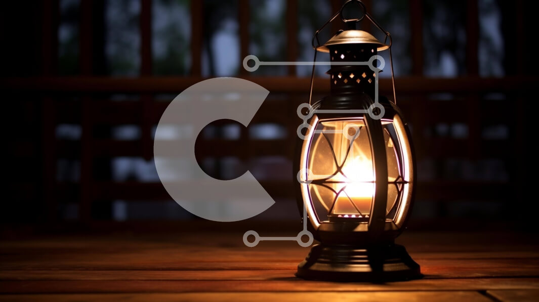 Intra Συλλεκτικό Ξύλινο Παζλ Plywood  4mm - Vintage φανάρι σε ξύλινο τραπέζι στο σκοτάδι Σε Ξύλινο Κουτί - Διαστάσεις Puzzle: 10x10 cm – 25 κομμάτια