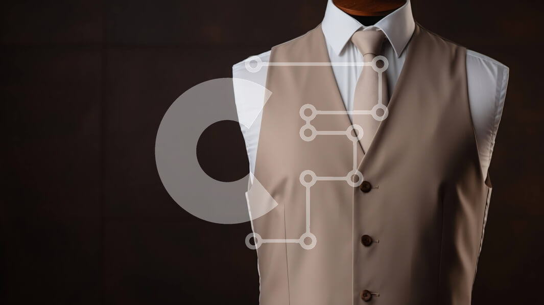 Intra Συλλεκτικό Ξύλινο Παζλ Plywood  4mm - Μπεζ κοστούμι με λευκό πουκάμισο και μαύρη γραβάτα Σε Ξύλινο Κουτί - Διαστάσεις Puzzle: 10x10 cm – 25 κομμάτια