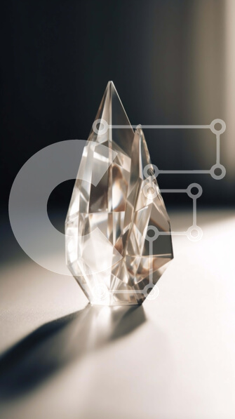 Intra Συλλεκτικό Ξύλινο Παζλ Plywood  4mm - Όμορφη διακόσμηση από καθαρό γυαλί δάκρυ σε λευκή επιφάνεια Σε Ξύλινο Κουτί - Διαστάσεις: 10x10 cm – 25 κομμάτια