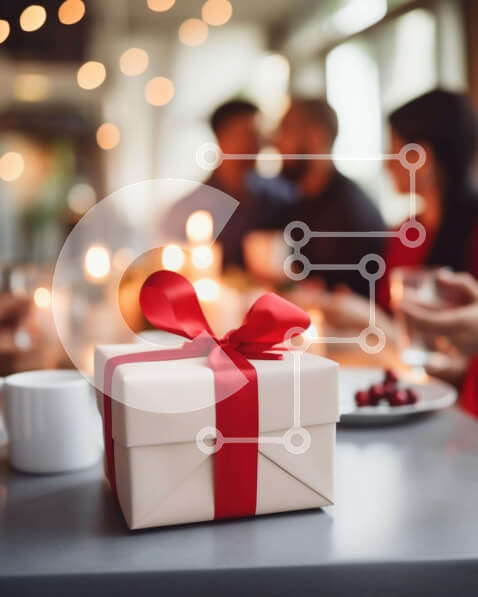 Intra Συλλεκτικό Ξύλινο Παζλ Plywood  4mm - Ομάδα ανθρώπων που γιορτάζει με αλκοολούχα ποτά και σνακ Σε Ξύλινο Κουτί - Διαστάσεις Puzzle: 10x10 cm – 25 κομμάτια