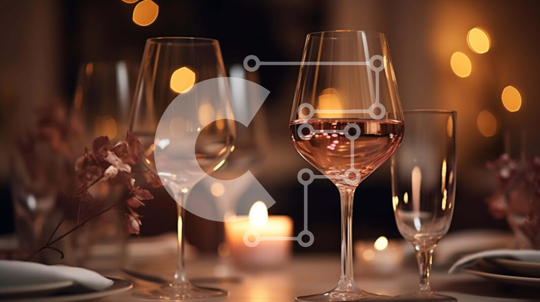 Σετ των 2 Intra Συλλεκτικό Ξύλινο Παζλ Plywood  4mm - Ρομαντικό τραπέζι δείπνου με ποτήρια κρασιού και κεριά Σε Ξύλινο Κουτί - Διαστάσεις: 10x10 cm – 25 κομμάτια