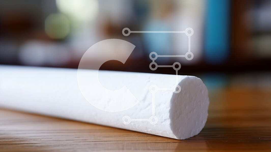 Intra Συλλεκτικό Ξύλινο Παζλ Plywood  4mm - Λευκός σωλήνας σε ξύλινο τραπέζι Σε Ξύλινο Κουτί - Διαστάσεις: 10x10 cm – 25 κομμάτια