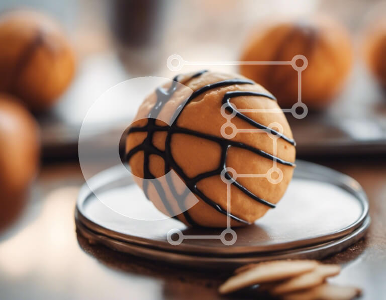 Σετ των 2 Intra Συλλεκτικό Ξύλινο Παζλ Plywood  4mm - Μπισκότο μπάσκετ με παγωμένο σοκολάτα και αμύγδαλα Σε Ξύλινο Κουτί - Διαστάσεις: 10x10 cm – 25 κομμάτια