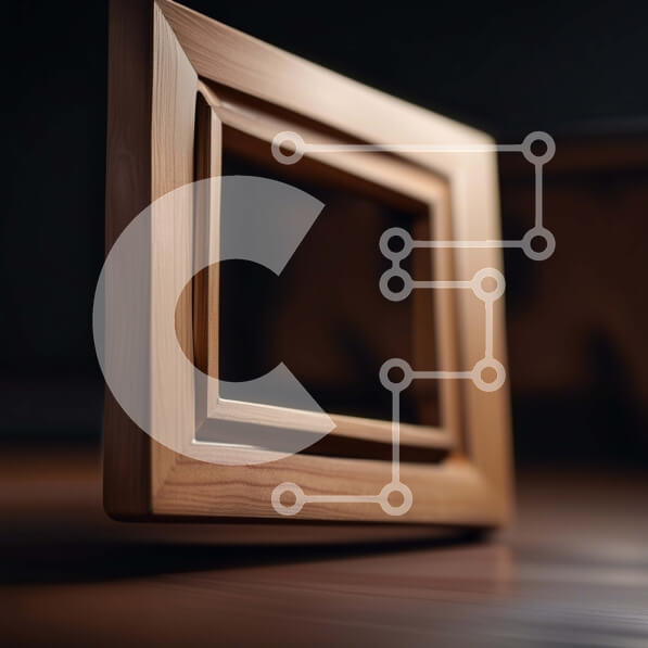 Intra Συλλεκτικό Ξύλινο Παζλ Plywood  4mm - Όμορφη εικόνα ενός ξύλινου πλαισίου σε ένα τραπέζι Σε Ξύλινο Κουτί - Διαστάσεις Puzzle: 10x10 cm – 25 κομμάτια