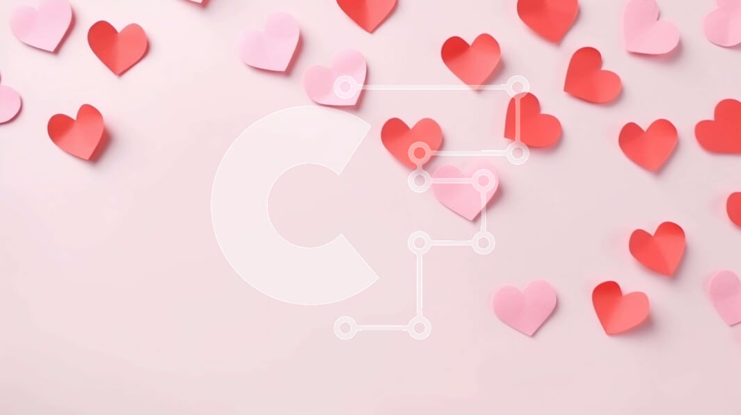 Intra Συλλεκτικό Ξύλινο Παζλ Plywood  4mm - Ρομαντικό ροζ φόντο με αιωρούμενες καρδιές Σε Ξύλινο Κουτί - Διαστάσεις Puzzle: 10x10 cm – 25 κομμάτια