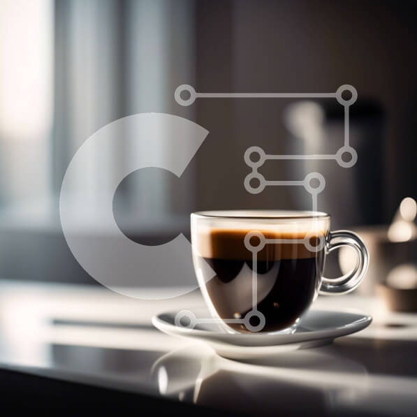 Σετ των 2 Intra Συλλεκτικό Ξύλινο Παζλ Plywood  4mm - Πρωινός καφές με θέα στον ορίζοντα της πόλης στο Sunrise Σε Ξύλινο Κουτί - Διαστάσεις: 10x10 cm – 25 κομμάτια