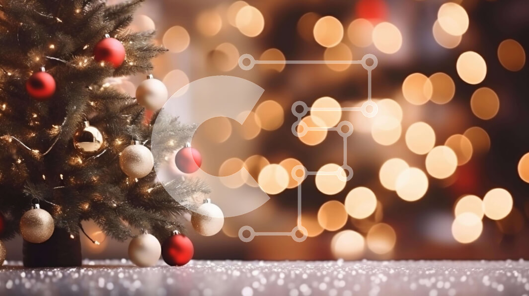 Intra Συλλεκτικό Ξύλινο Παζλ Plywood  4mm - Χριστουγεννιάτικο δέντρο με κόκκινα και λευκά στολίδια Σε Ξύλινο Κουτί - Διαστάσεις: 10x10 cm – 25 κομμάτια