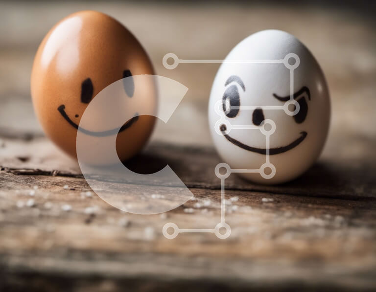 Intra Συλλεκτικό Ξύλινο Παζλ Plywood  4mm - Smiley και Sad Eggs Σε Ξύλινο Κουτί - Διαστάσεις Puzzle: 10x10 cm – 25 κομμάτια