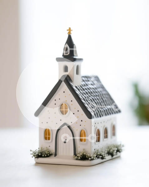 Intra Συλλεκτικό Ξύλινο Παζλ Plywood  4mm - Εκκλησιαστικό ειδώλιο σε ένα τραπέζι Σε Ξύλινο Κουτί - Διαστάσεις Puzzle: 10x10 cm – 25 κομμάτια