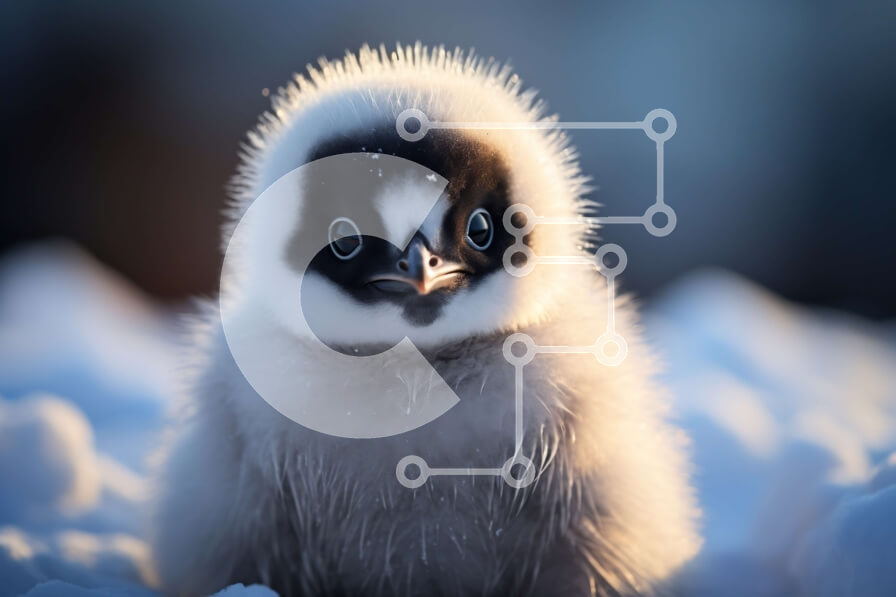 Intra Συλλεκτικό Ξύλινο Παζλ Plywood  4mm - Χνουδωτό λευκό πουλί στο χιόνι Σε Ξύλινο Κουτί - Διαστάσεις: 10x10 cm – 25 κομμάτια