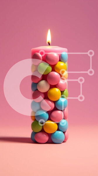 Intra Συλλεκτικό Ξύλινο Παζλ Plywood  4mm - Διακοσμητικό λαμπάδα με καραμέλα Σε Ξύλινο Κουτί - Διαστάσεις: 10x10 cm – 25 κομμάτια