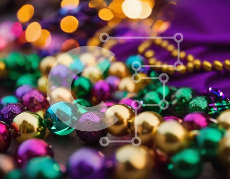 Intra Συλλεκτικό Ξύλινο Παζλ Plywood  4mm - Πολύχρωμες χάντρες για εορταστικές γιορτές Σε Ξύλινο Κουτί - Διαστάσεις Puzzle: 10x10 cm – 25 κομμάτια