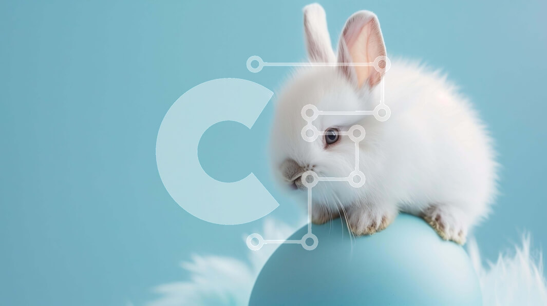 Intra Συλλεκτικό Ξύλινο Παζλ Plywood  4mm - Λευκό λαγουδάκι στο πασχαλινό αυγό με πολύχρωμες διακοσμήσεις Σε Ξύλινο Κουτί - Διαστάσεις: 10x10 cm – 25 κομμάτια