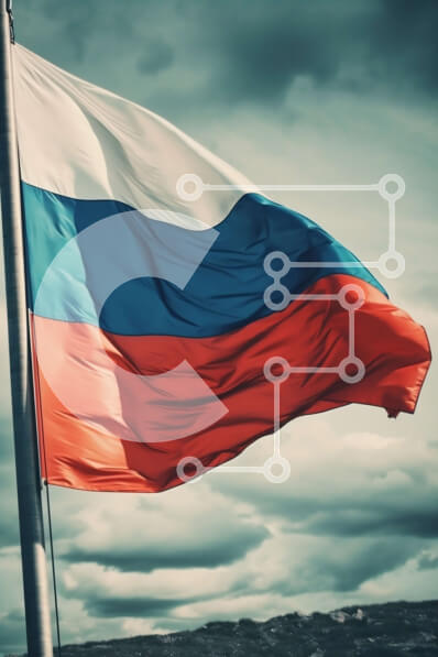 Intra Συλλεκτικό Ξύλινο Παζλ Plywood  4mm - Σημαία που κυματίζει στον άνεμο - κόκκινο, λευκό και μπλε Σε Ξύλινο Κουτί - Διαστάσεις Puzzle: 10x10 cm – 25 κομμάτια