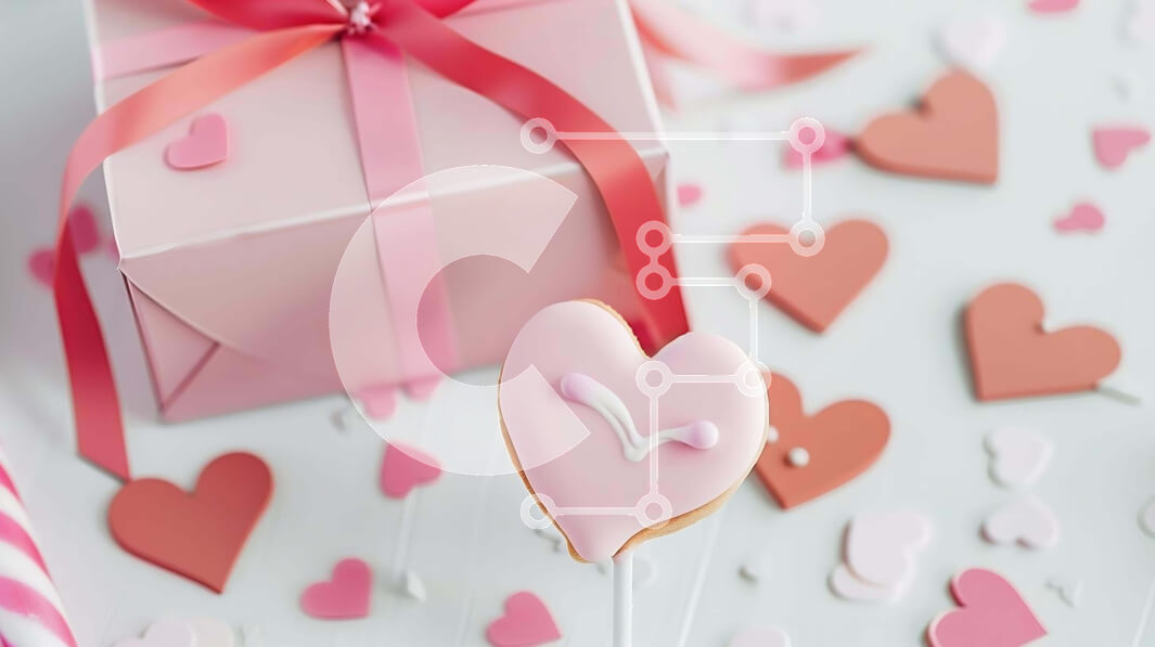 Intra Συλλεκτικό Ξύλινο Παζλ Plywood  4mm - Μπισκότο σε σχήμα καρδιάς για την ημέρα του Αγίου Βαλεντίνου με κουτί δώρου και μπαλόνια Σε Ξύλινο Κουτί - Διαστάσεις: 10x10 cm – 25 κομμάτια