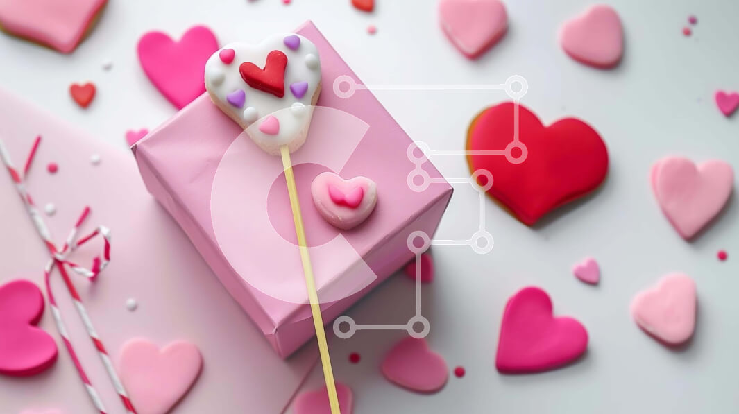 Intra Συλλεκτικό Ξύλινο Παζλ Plywood  4mm - Δώρο και λιχουδιές για την ημέρα του Αγίου Βαλεντίνου με γλειφιτζούρι και μπισκότα σε σχήμα καρδιάς Σε Ξύλινο Κουτί - Διαστάσεις: 10x10 cm – 25 κομμάτια