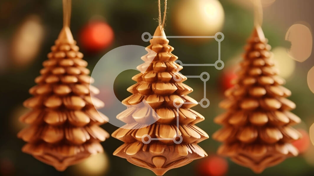 Intra Συλλεκτικό Ξύλινο Παζλ Plywood  4mm - Διακοσμητικά ξύλινα στολίδια πεύκου Σε Ξύλινο Κουτί - Διαστάσεις: 10x10 cm – 25 κομμάτια