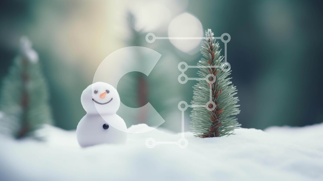 Intra Συλλεκτικό Ξύλινο Παζλ Plywood  4mm - Ειδώλιο χιονάνθρωπος που στέκεται στο χιόνι Σε Ξύλινο Κουτί - Διαστάσεις: 10x10 cm – 25 κομμάτια