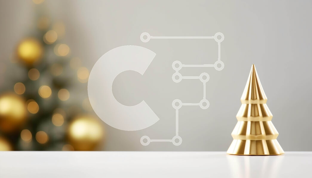 Intra Συλλεκτικό Ξύλινο Παζλ Plywood  4mm - Χρυσό χριστουγεννιάτικο δέντρο σε άδειο τραπέζι με εορταστικές διακοσμήσεις Σε Ξύλινο Κουτί - Διαστάσεις: 10x10 cm – 25 κομμάτια