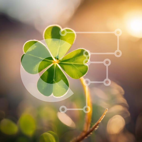 Intra Συλλεκτικό Ξύλινο Παζλ Plywood  4mm - Μονόφυλλο τριφύλλι στο έδαφος Σε Ξύλινο Κουτί - Διαστάσεις: 10x10 cm – 25 κομμάτια