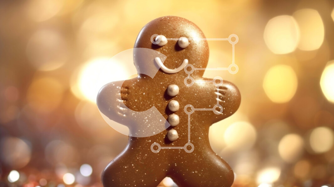 Intra Συλλεκτικό Ξύλινο Παζλ Plywood  4mm - Σοκολάτα μελόψωμο άνθρωπος με φωτισμένο φόντο Σε Ξύλινο Κουτί - Διαστάσεις: 10x10 cm – 25 κομμάτια